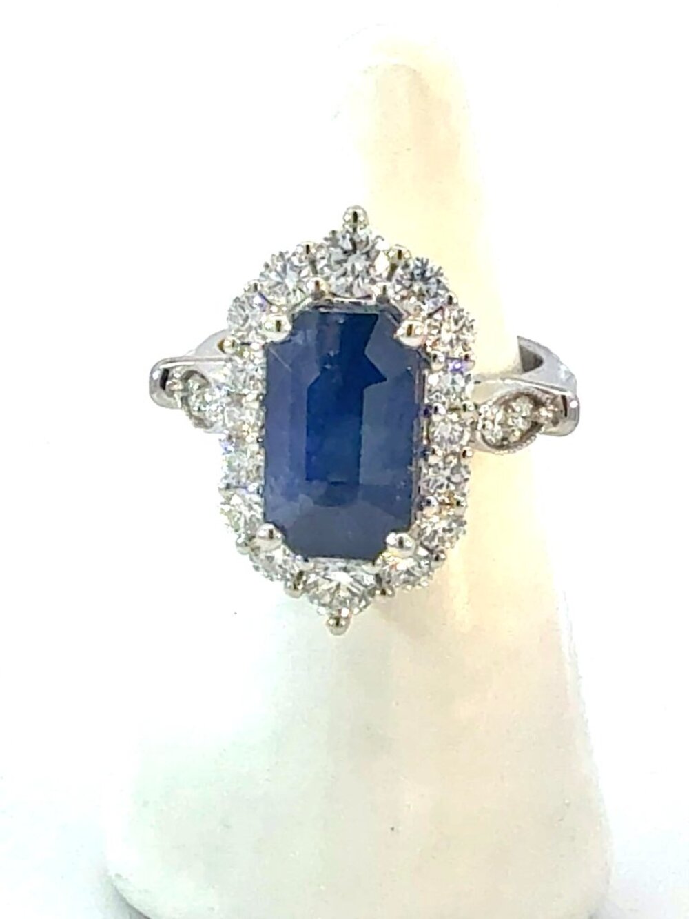 Natural Sapphire Diamond Ring Size 7 14k Gold 9.01 TCW Certified $8,950 604444